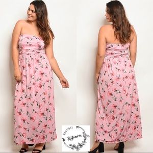 Pink Floral Dress PLUS SIZE